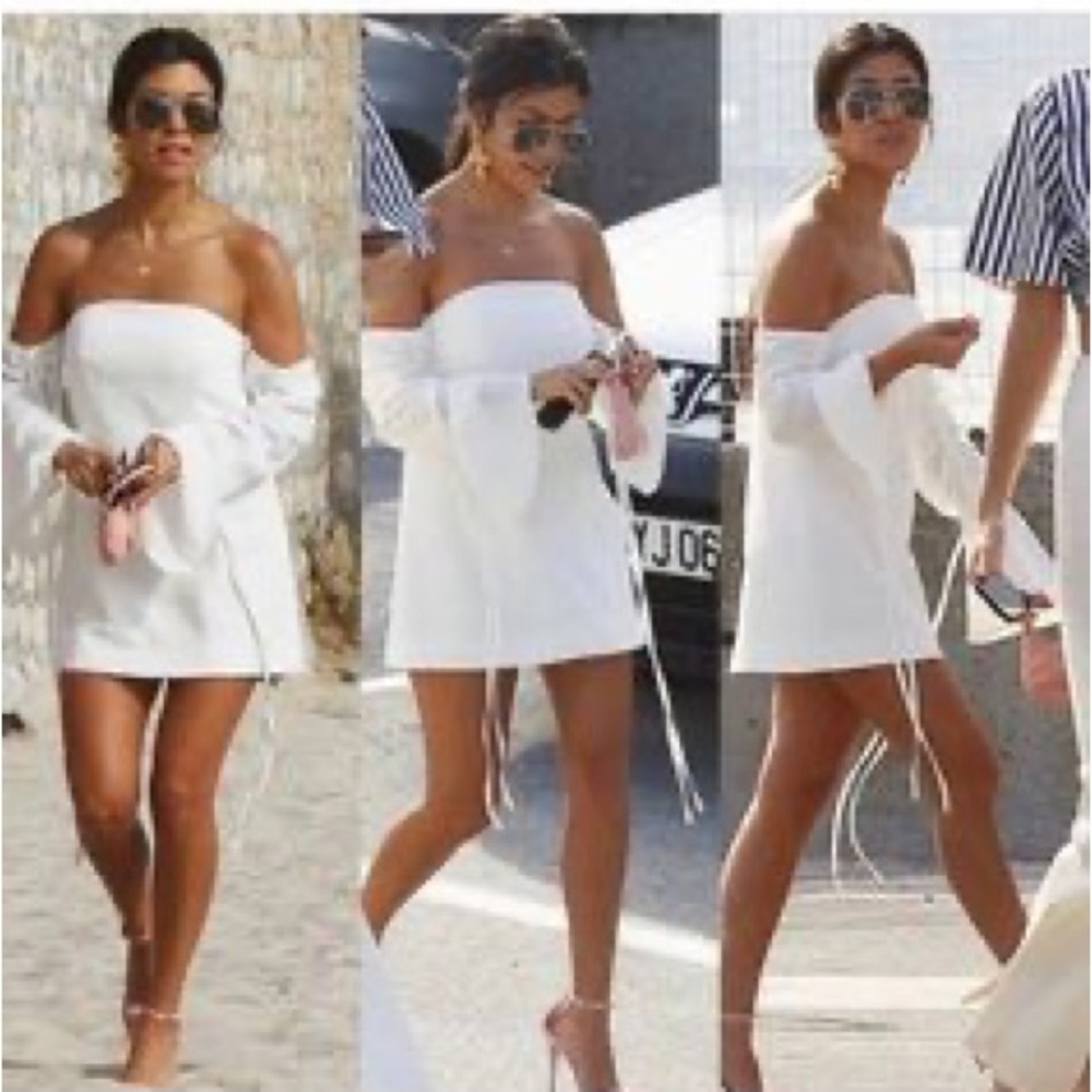 C/MEO COLLECTIVE Right Kind of Madness Off-the-shoulder mini dress